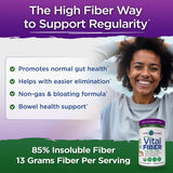 Vital Planet Organic Vital Fiber 221g beside a smoothie