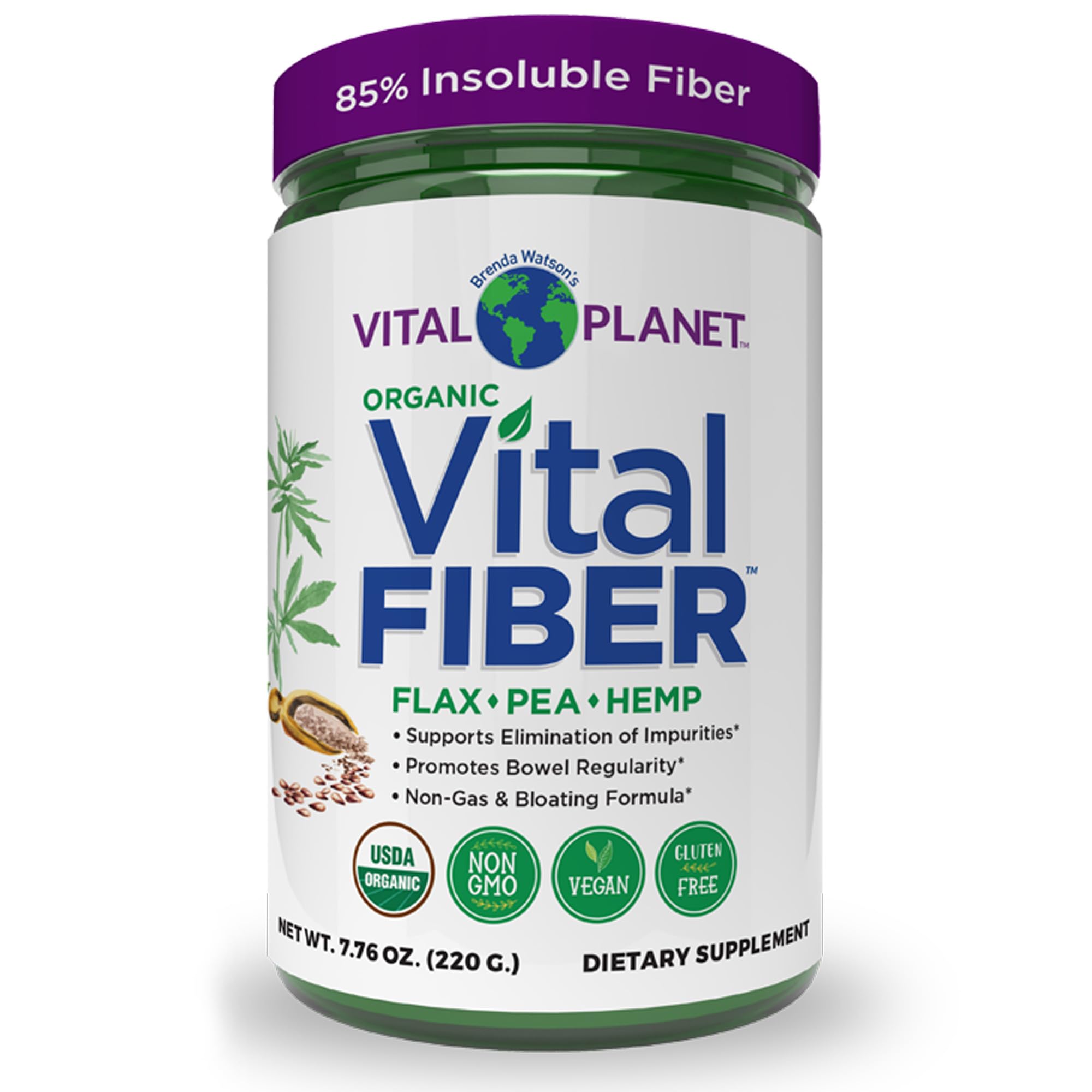 Vital Planet Organic Vital Fiber 221g front view packaging