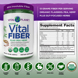 Vital Planet Organic Vital Fiber 221g powder in a scoop