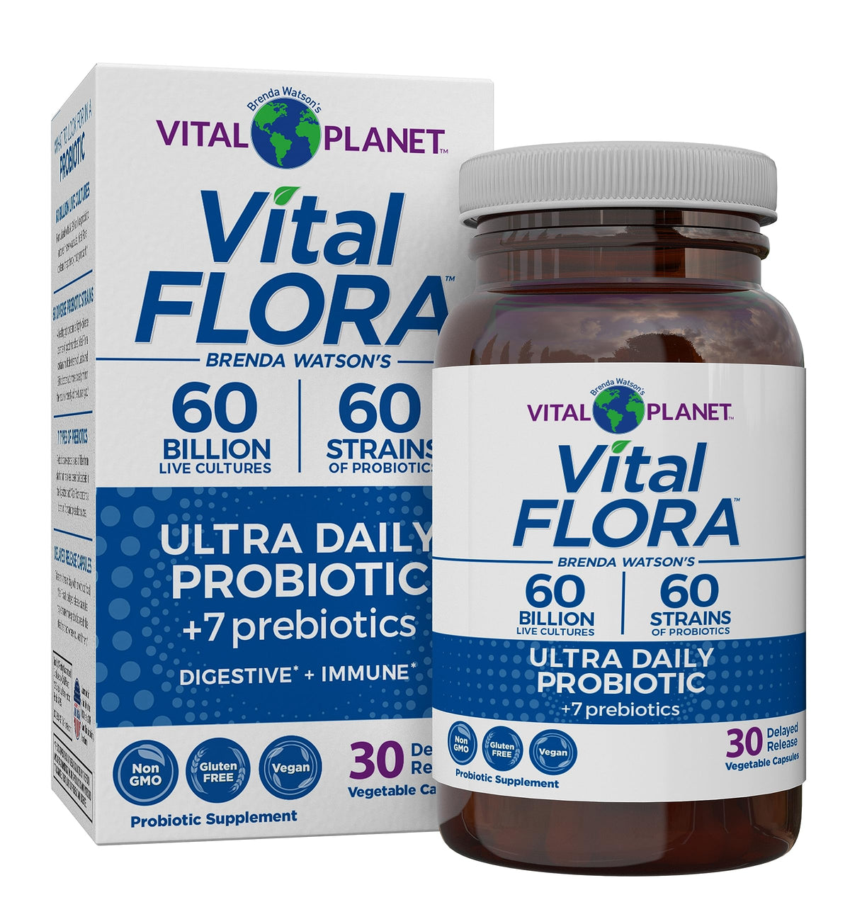 Vital Planet Ultra Daily Probiotic 60 Billion CFU front view