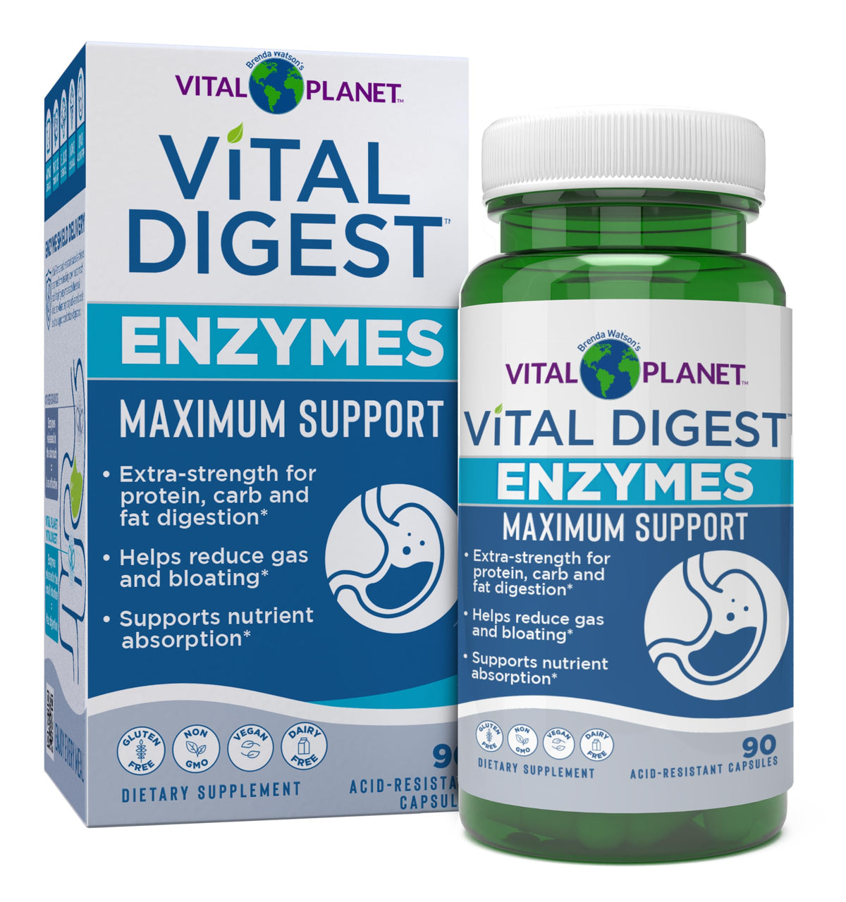 Vital Planet Vital daily Ultra Max Multi-Enzyme Capsules front view