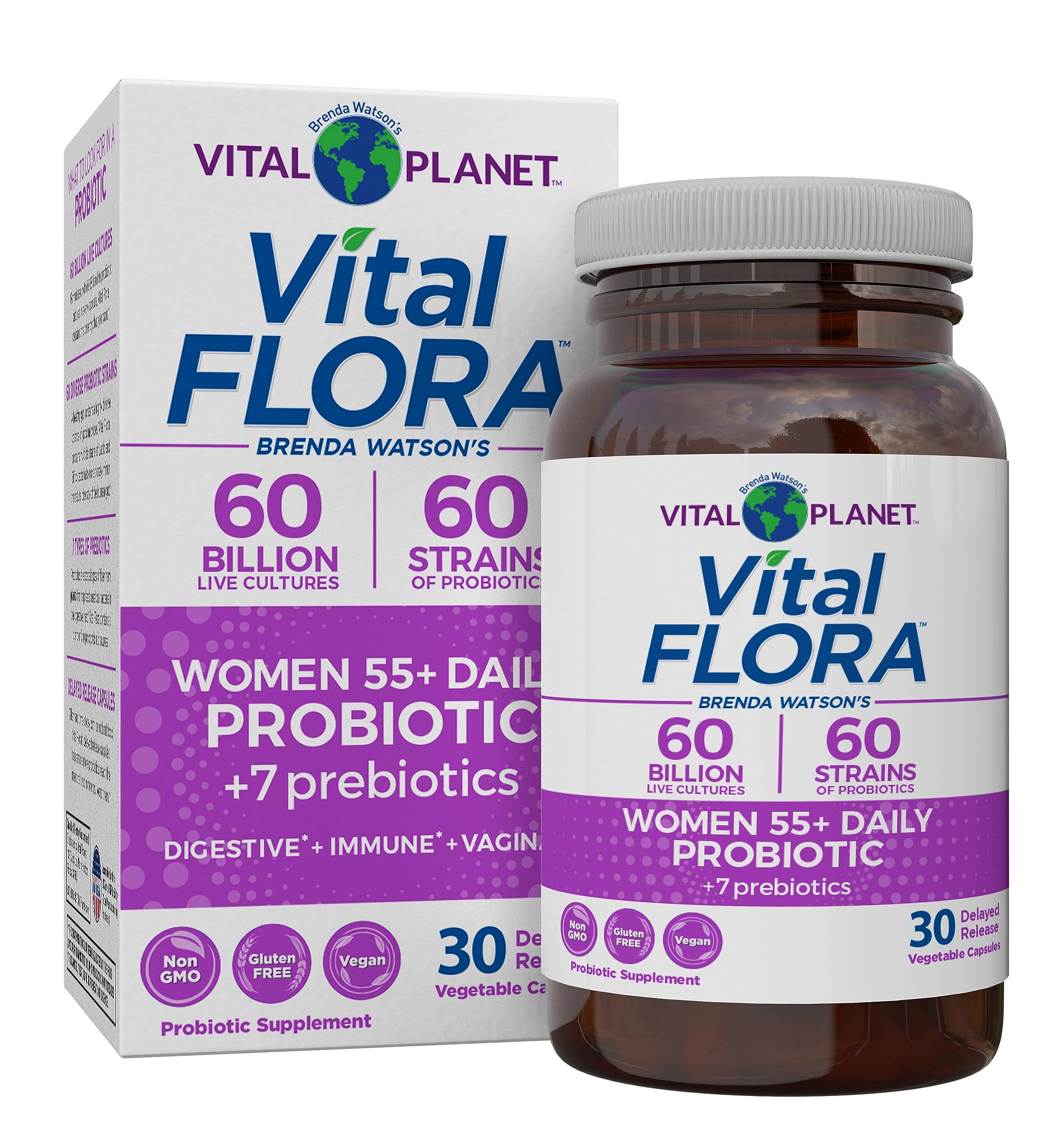 Vital Planet Women 55+ Daily Probiotic capsule front view
