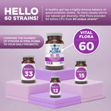 Vital Planet Women 55+ Daily Probiotic capsule with a measuring spoon