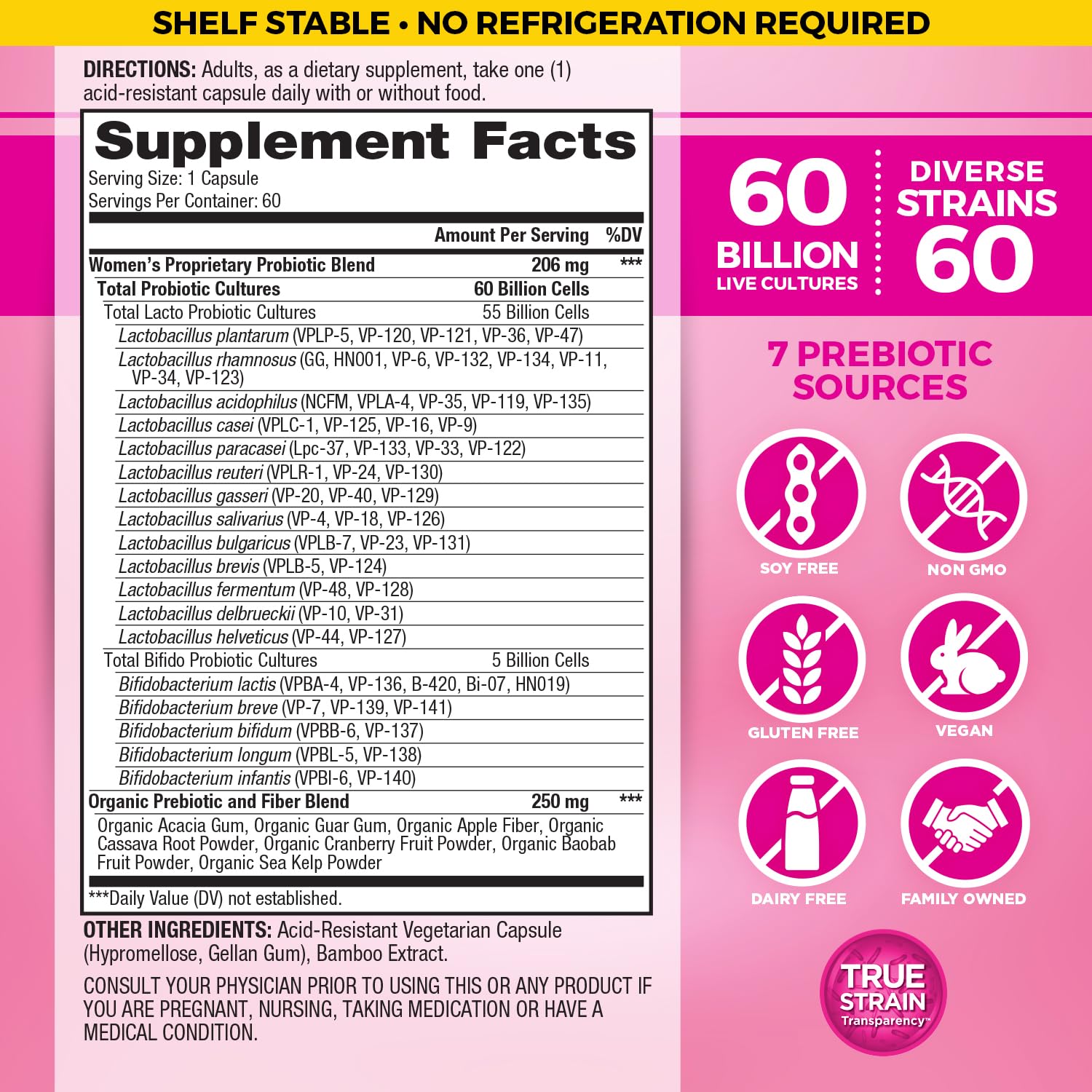 Vital Planet Women's Daily Probiotic 100g side view