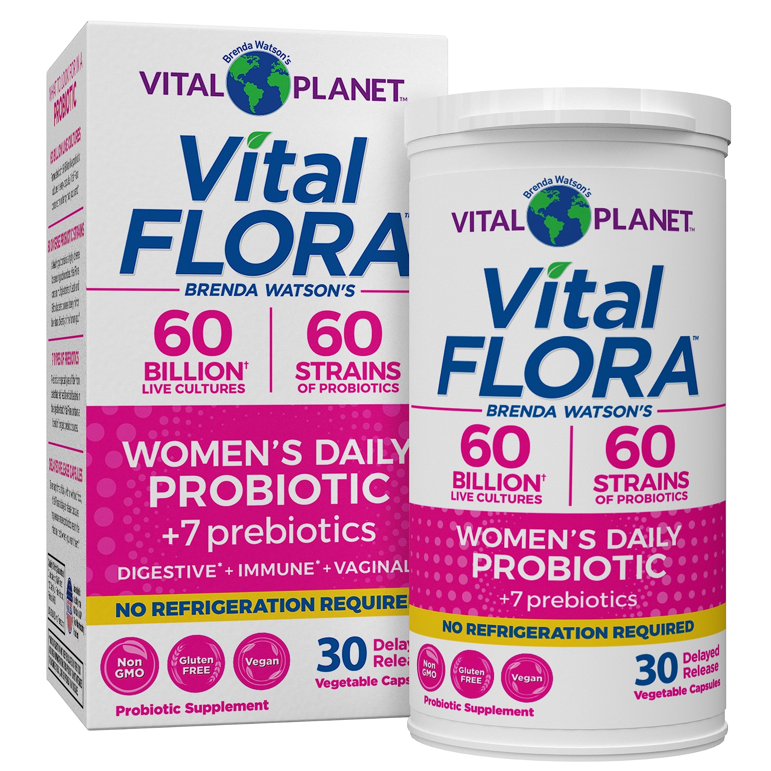 Vital Planet Women’s Daily Probiotic front view of packaging