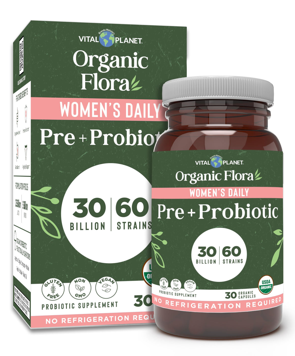 Vital Planet Women's Probiotic Supplement 30 Capsules front view
