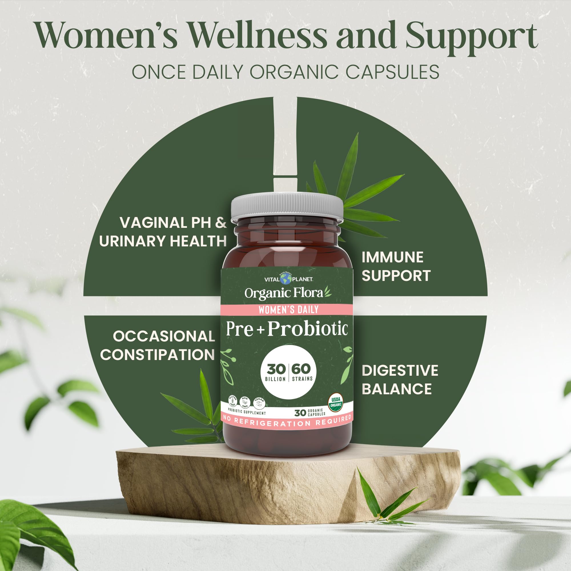 Vital Planet Women's Probiotic Supplement packaging side view
