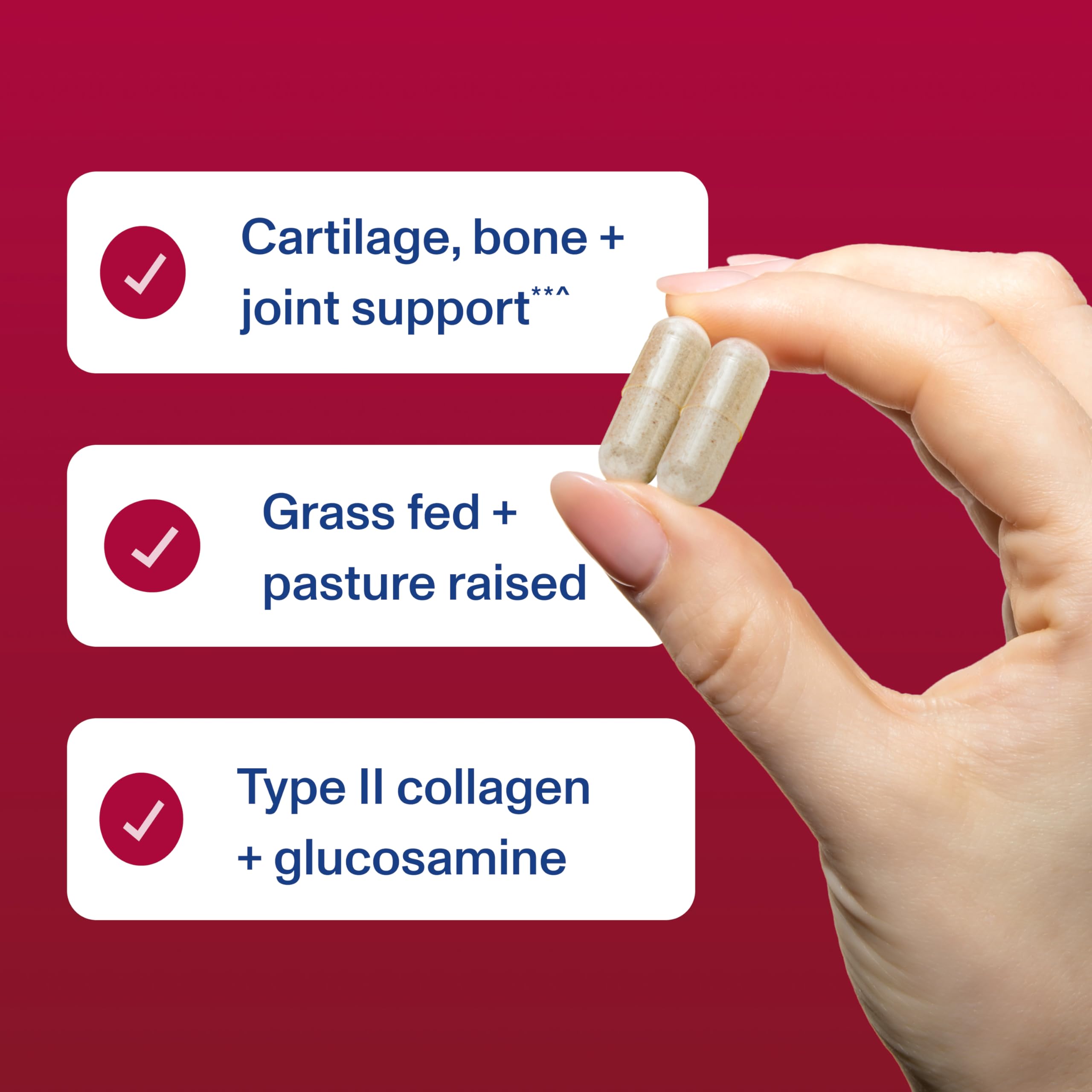 Vital Proteins Cartilage Collagen Capsules on a wooden table