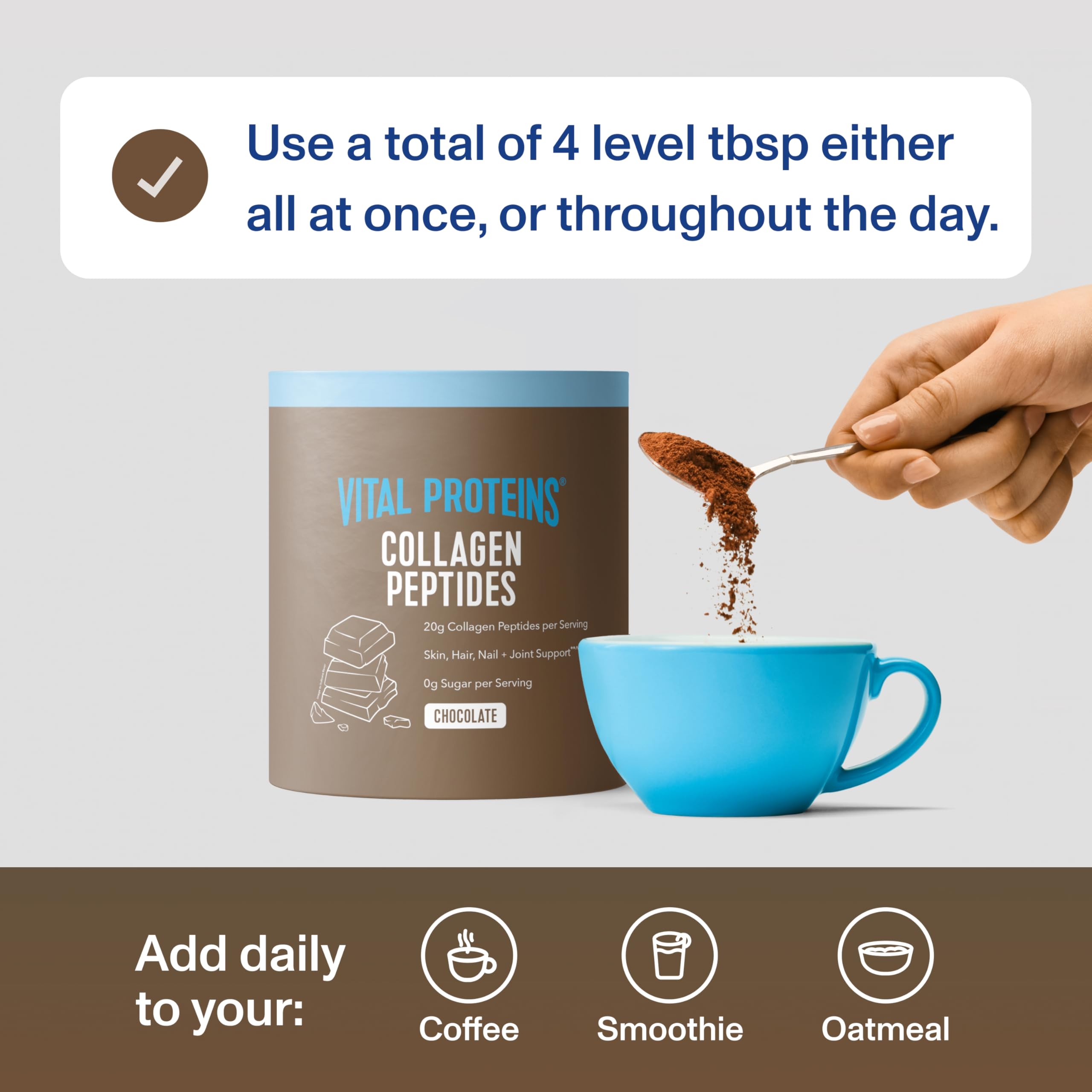 Vital Proteins Chocolate Collagen Peptides lifestyle scene
