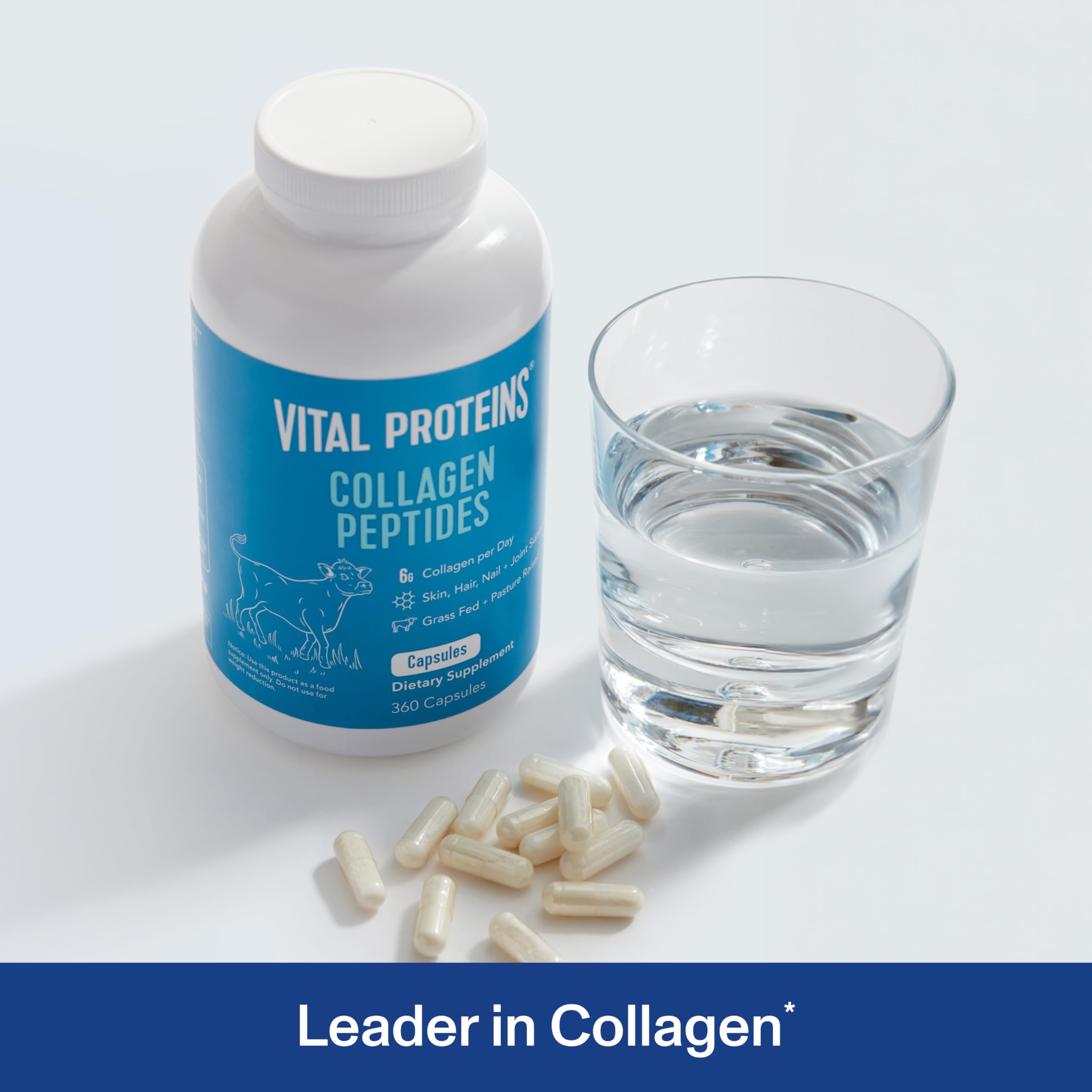 Vital Proteins Collagen Capsules 299g back view