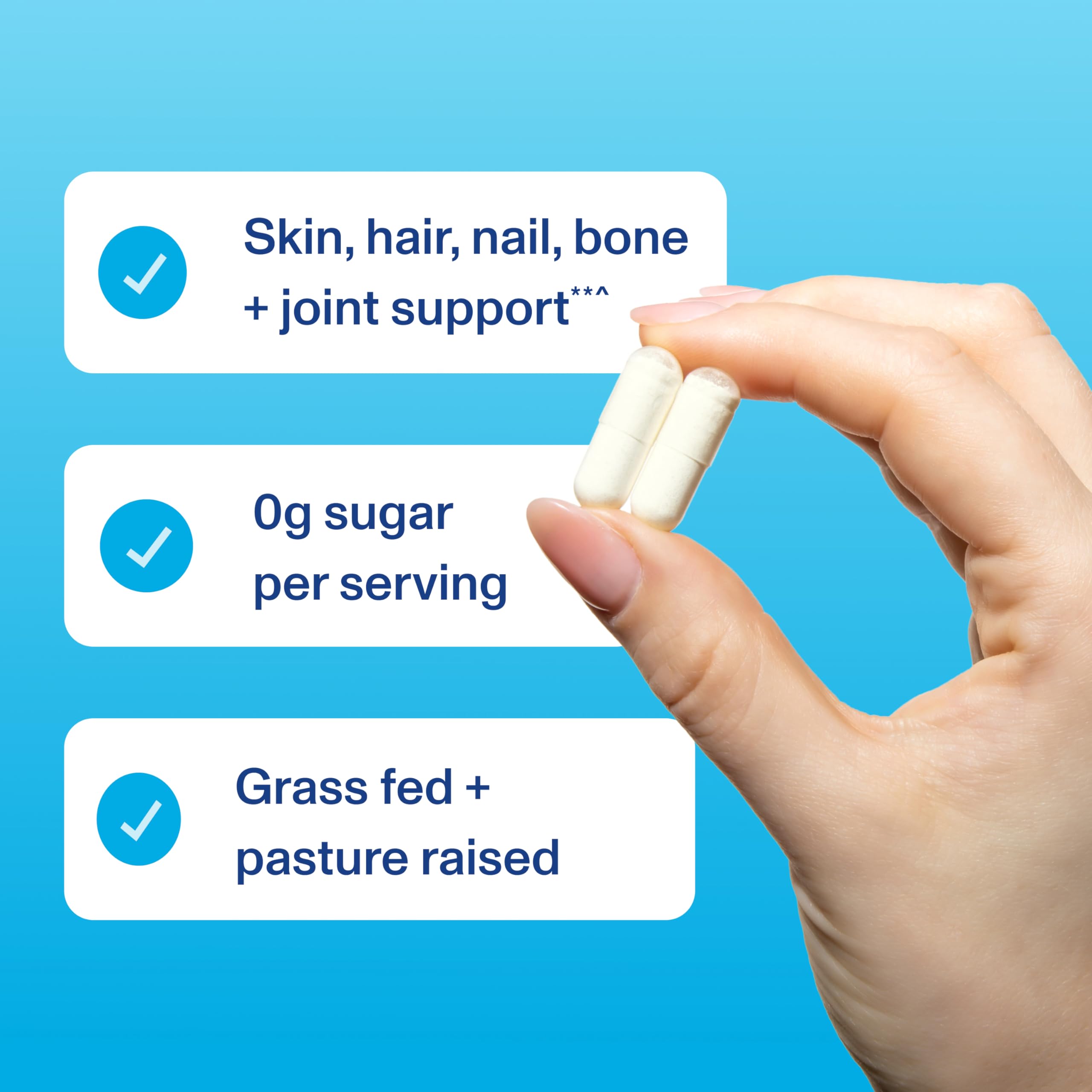 Vital Proteins Collagen Capsules 299g close-up of capsules
