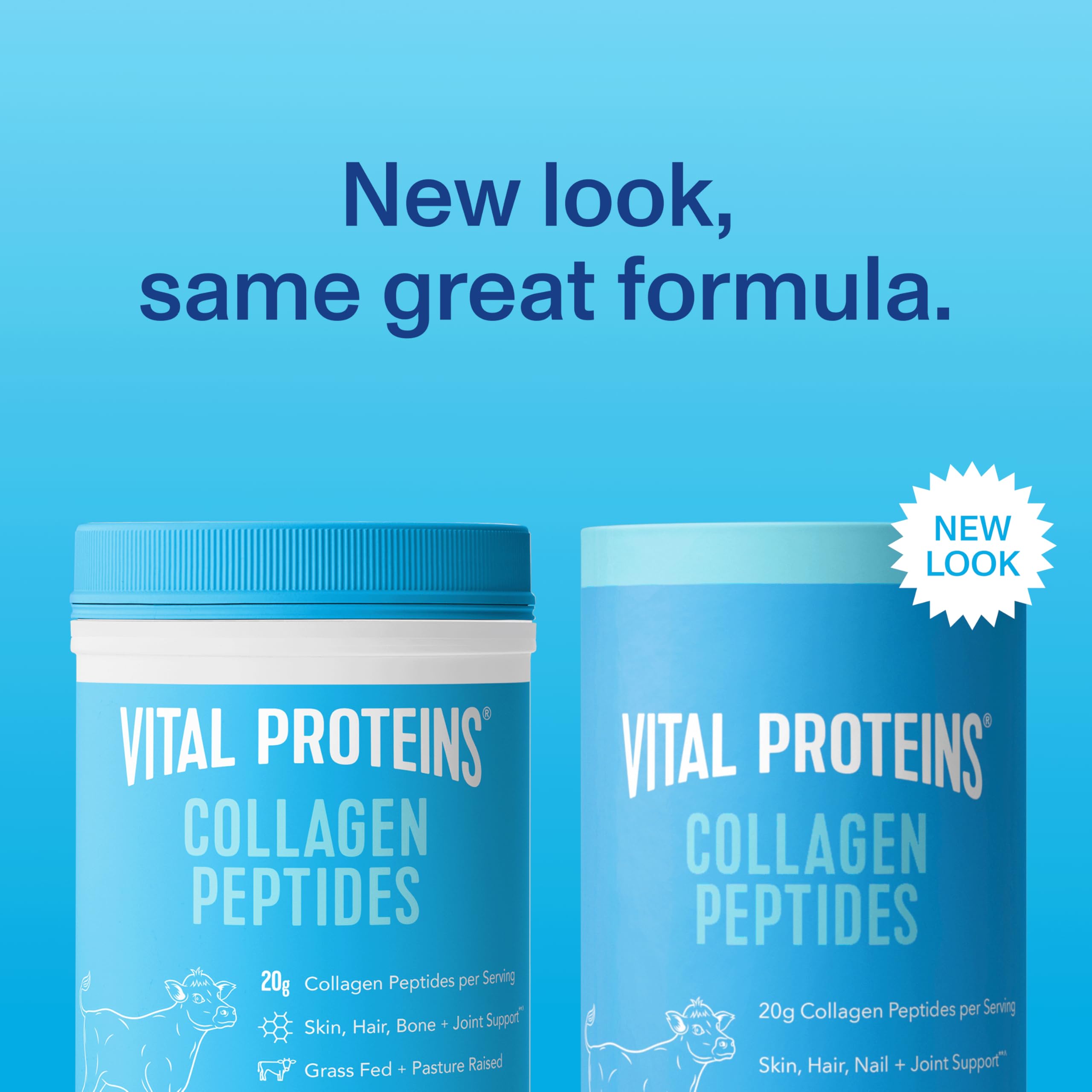 Vital Proteins Collagen Peptides 142g back view with nutritional information