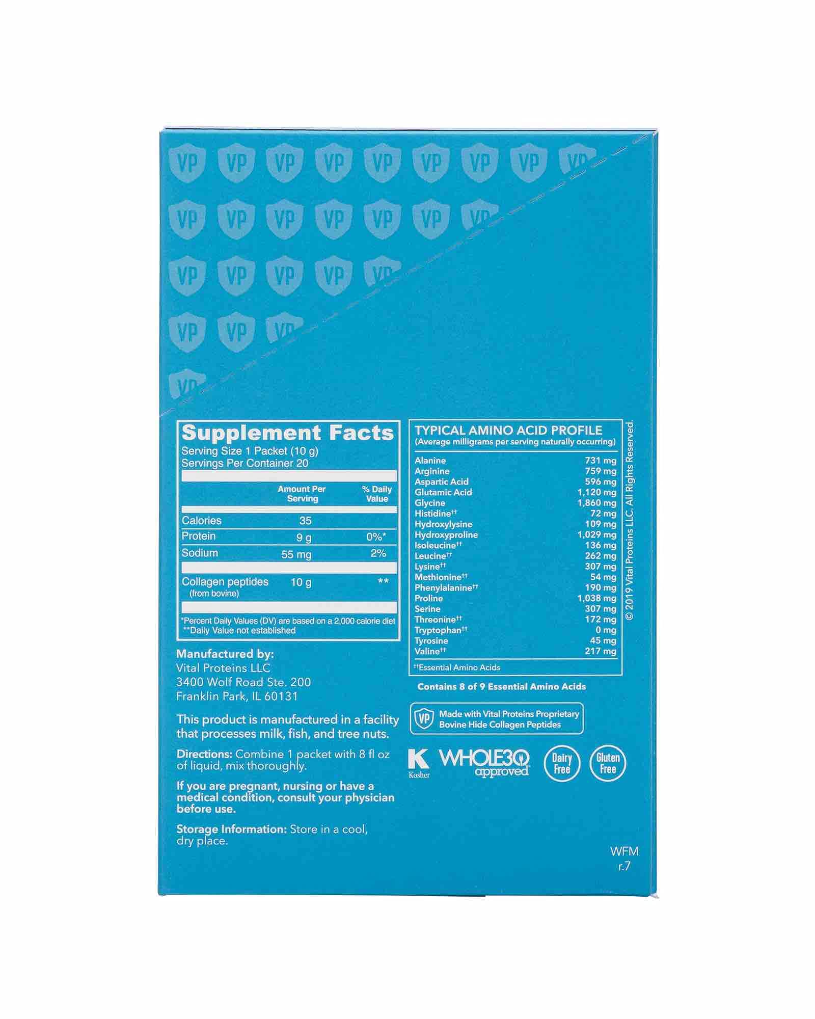 Vital Proteins Collagen Peptides 200g mixed in a smoothie