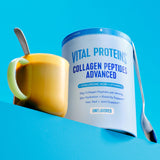 Vital Proteins Collagen Peptides Advanced Powder back view showing nutritional information