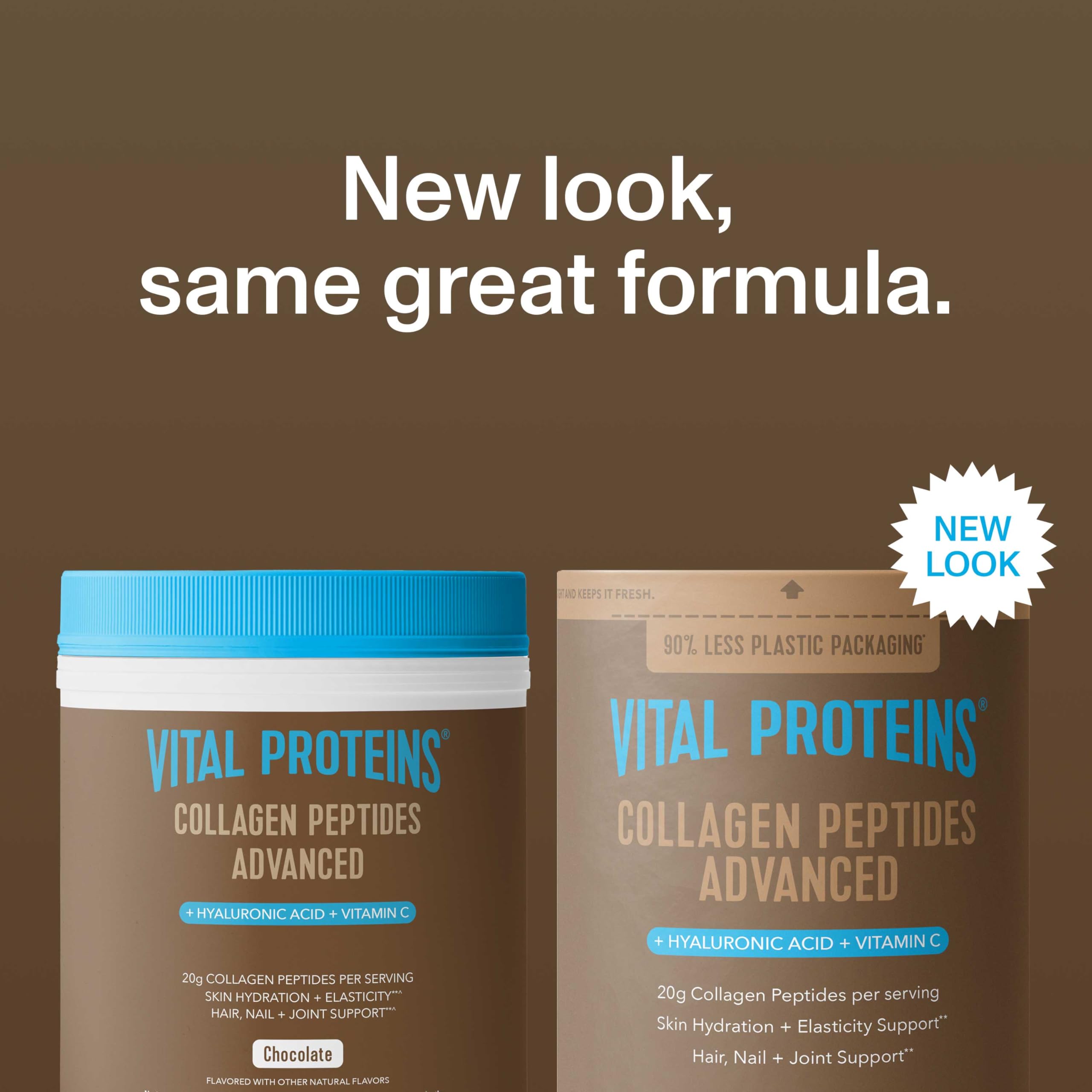 Vital Proteins Collagen Peptides Powder 700g chocolate flavour back view