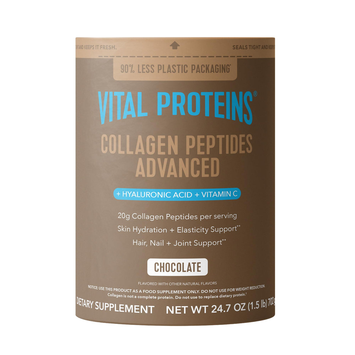 Vital Proteins Collagen Peptides Powder 700g chocolate flavour front view