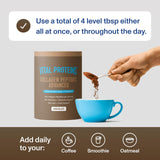 Vital Proteins Collagen Peptides Powder 700g chocolate flavour on kitchen counter