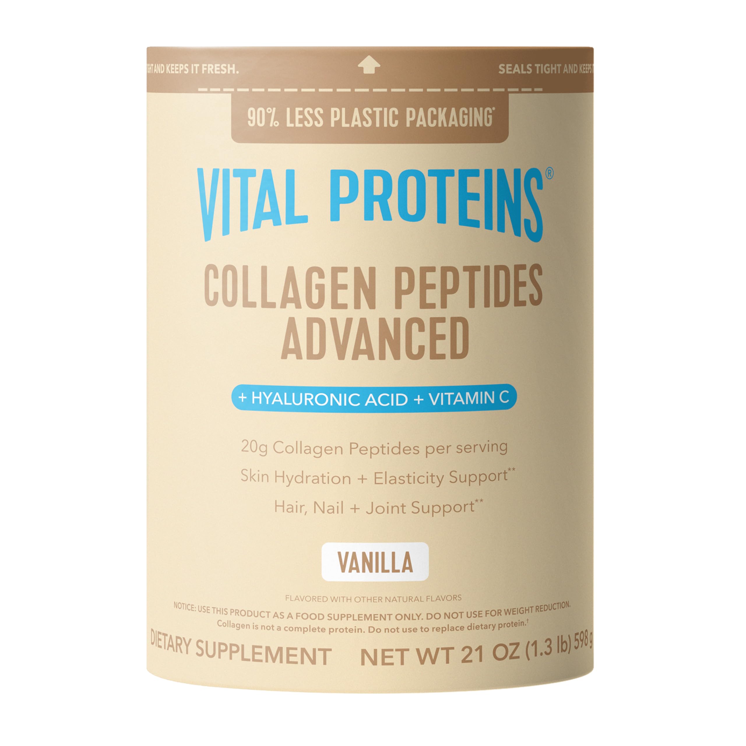 Vital Proteins Collagen Peptides Vanilla 595g front view
