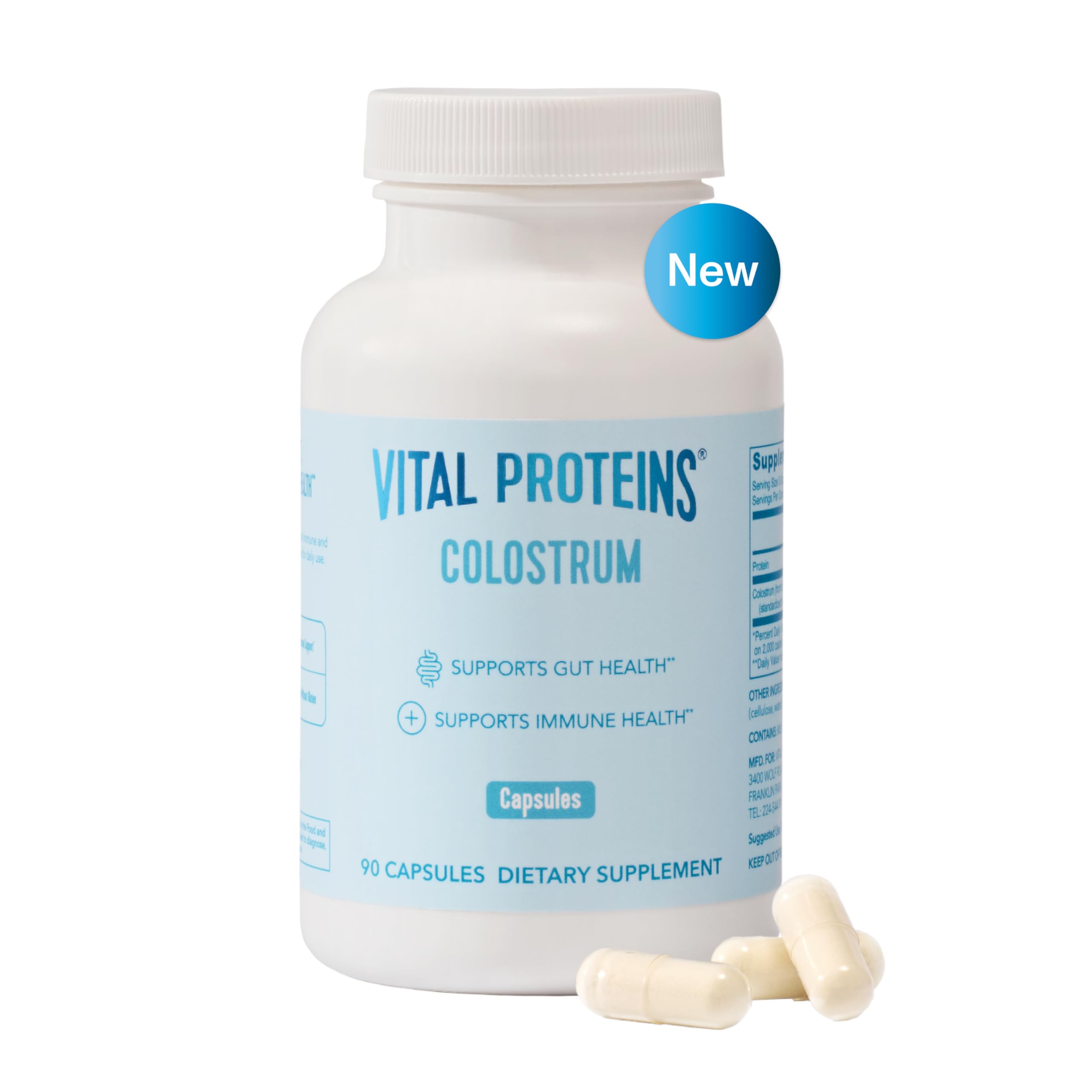 Vital Proteins Colostrum Capsules 100g front view