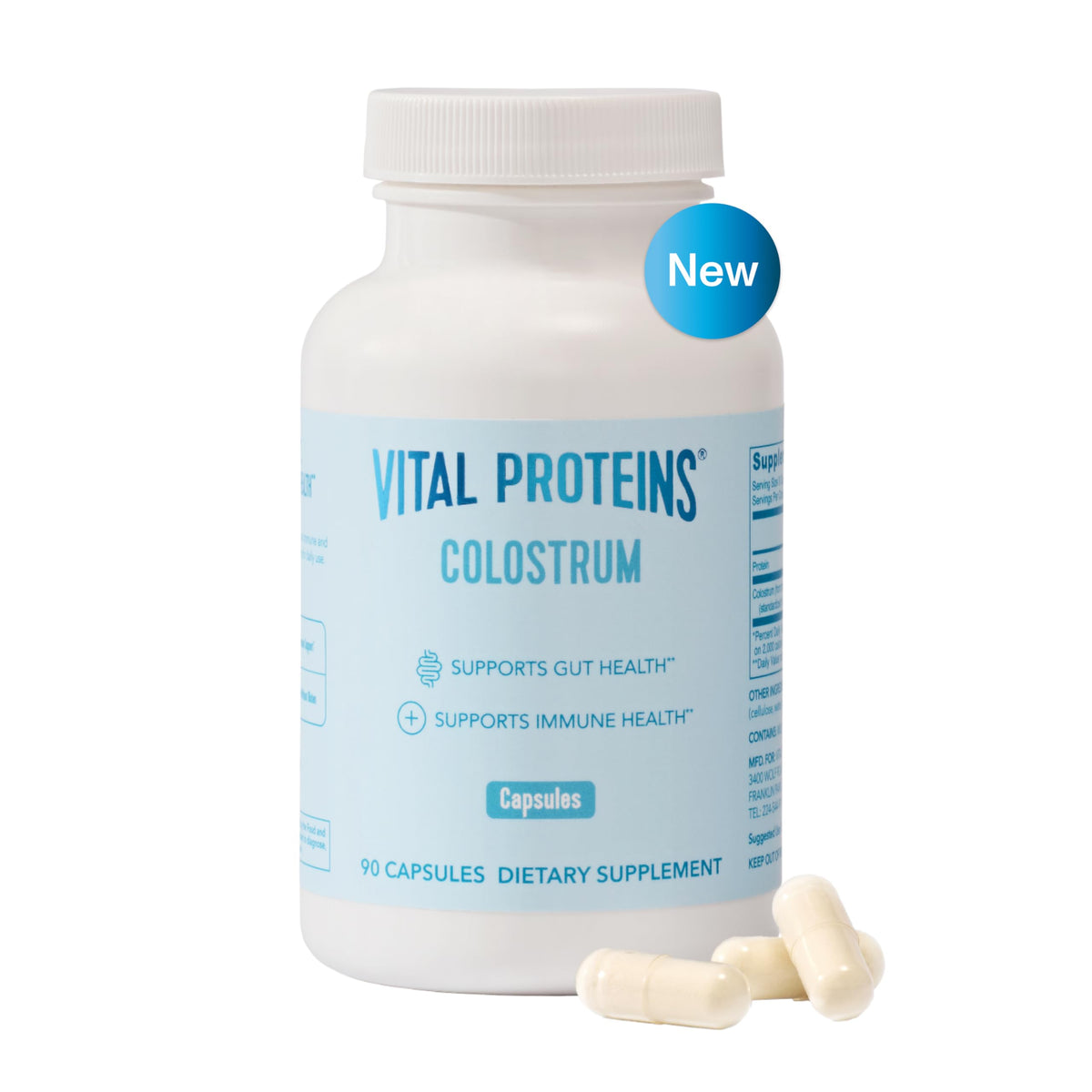 Vital Proteins Colostrum Capsules 100g front view