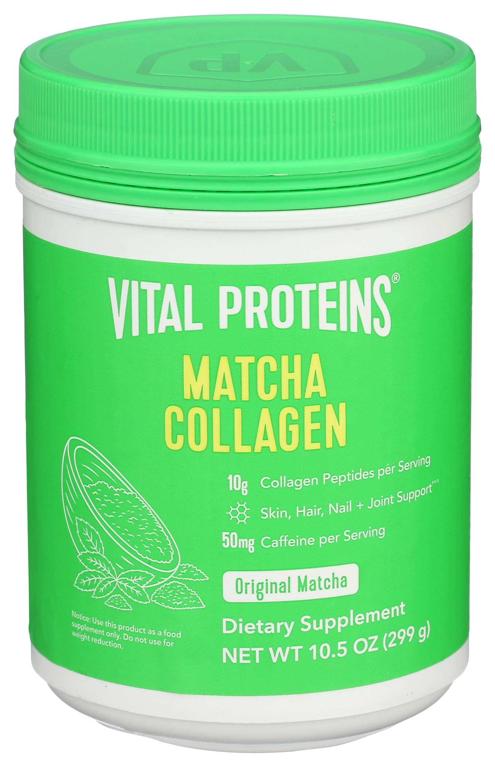 Vital Proteins Matcha Collagen Peptides in a smoothie