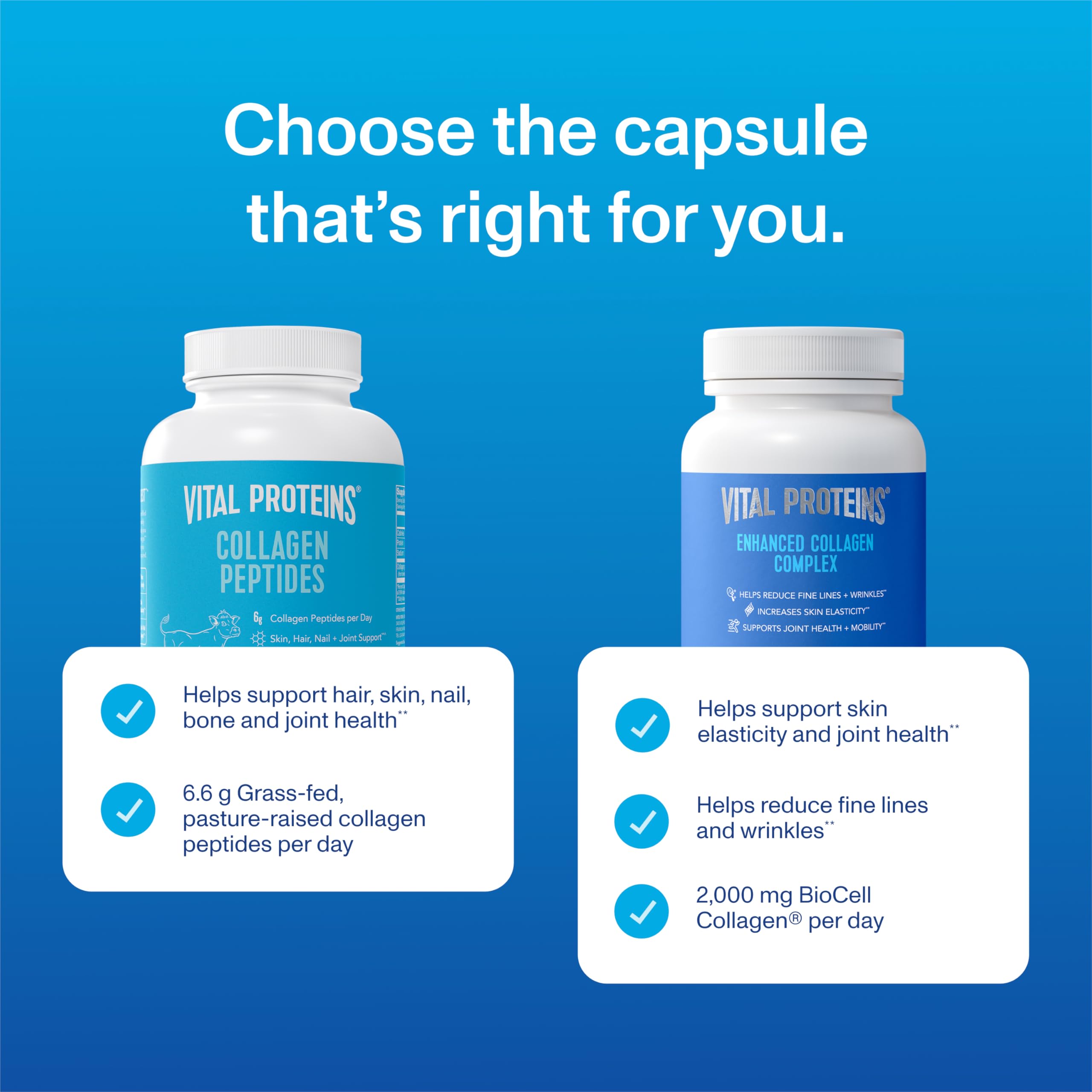 Vital Proteins support Collagen Complex Capsules side view