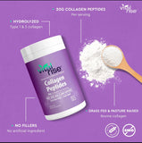 Vital Rise Collagen Powder 335g in a bowl with oatmeal