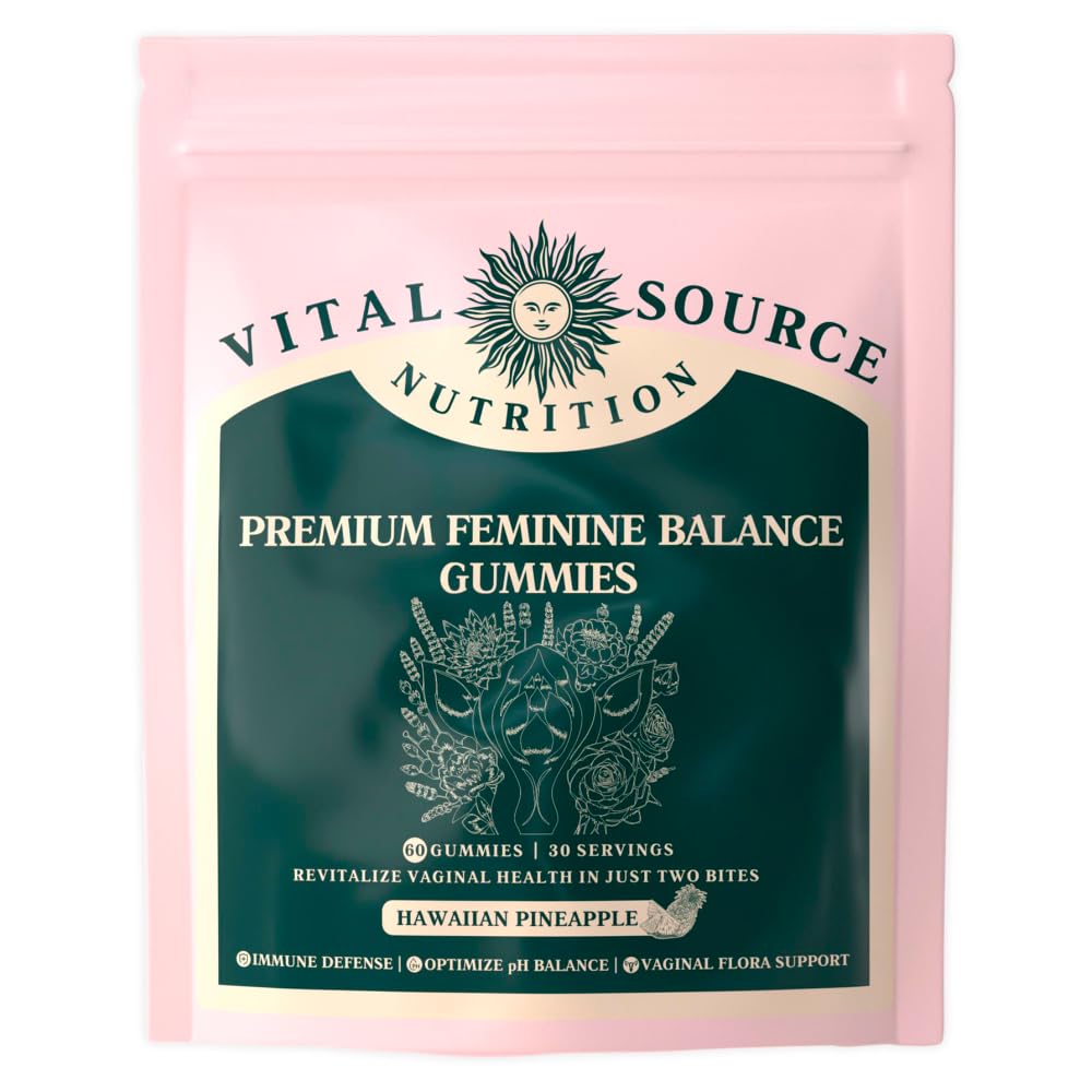 Vital Source Nutrition Premium Feminine Balance Gummies front view with packaging
