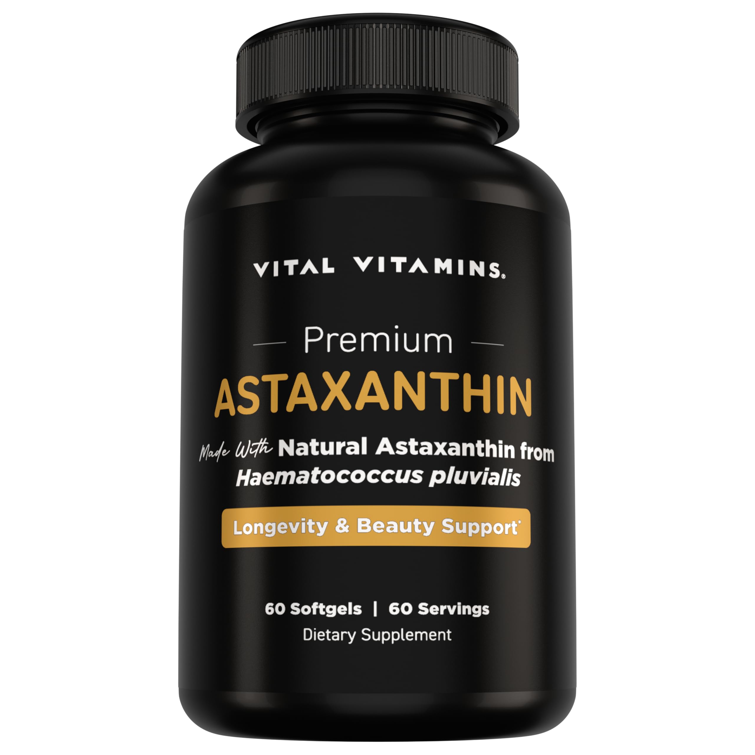 Vital Vitamins Astaxanthin 12mg softgels front view