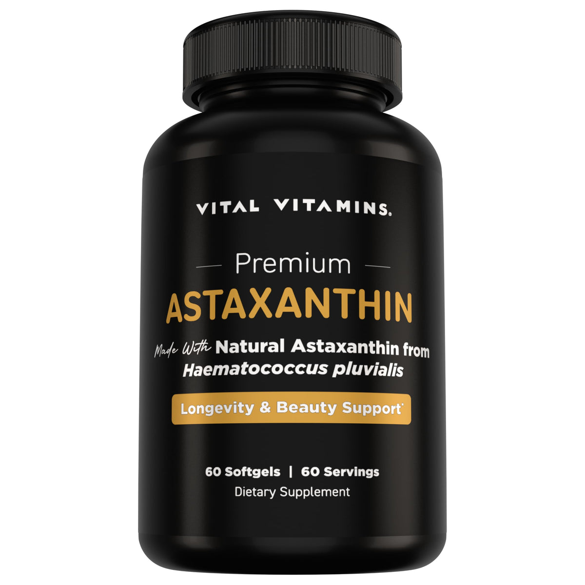 Vital Vitamins Astaxanthin 12mg softgels front view