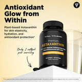 Vital Vitamins Astaxanthin softgels bottle side view