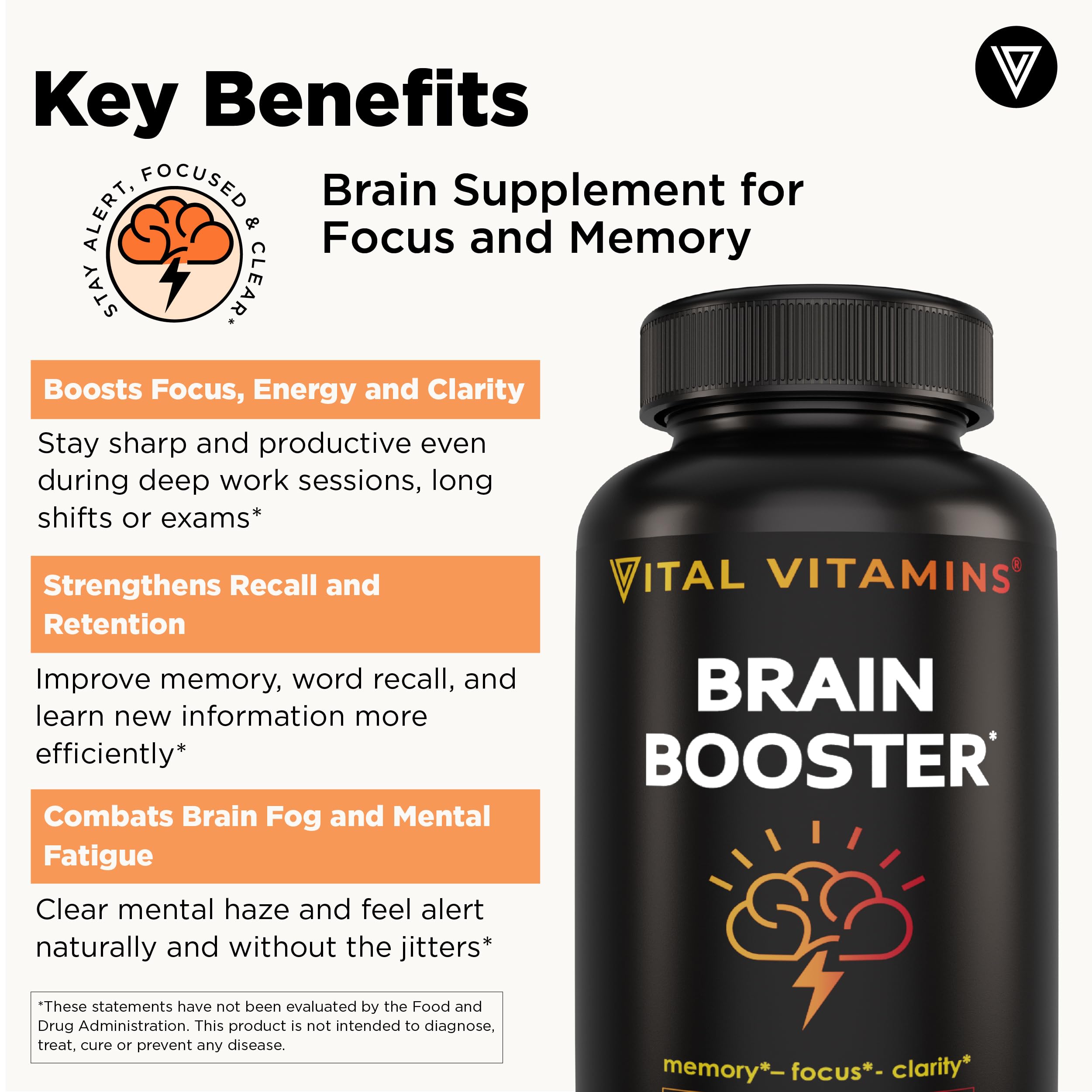 Vital Vitamins Bacopa Monnieri Brain Supplement ingredients list