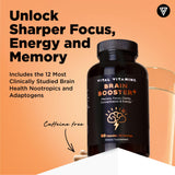 Vital Vitamins Brain support Plus supplement side view
