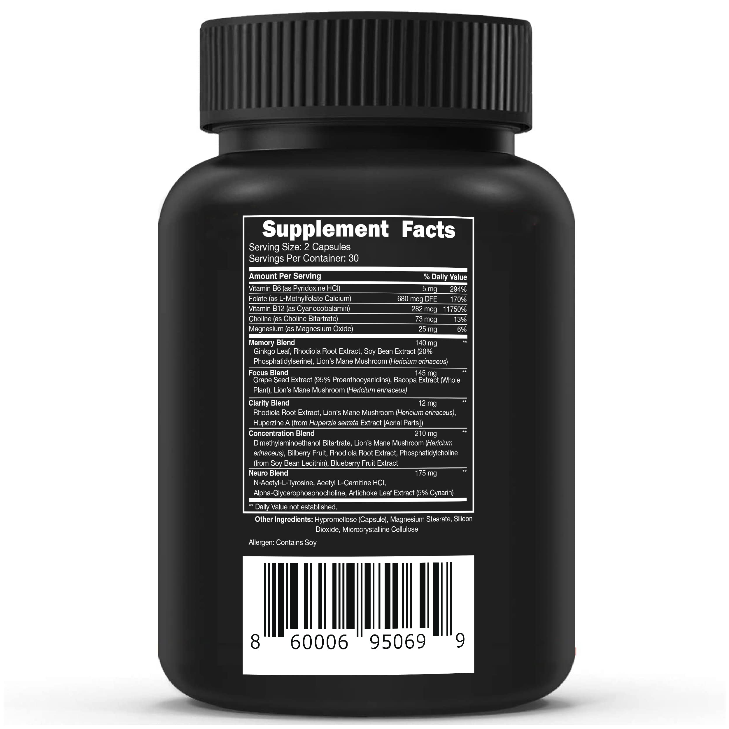 Vital Vitamins Brain support Plus supplement with other herbal products
