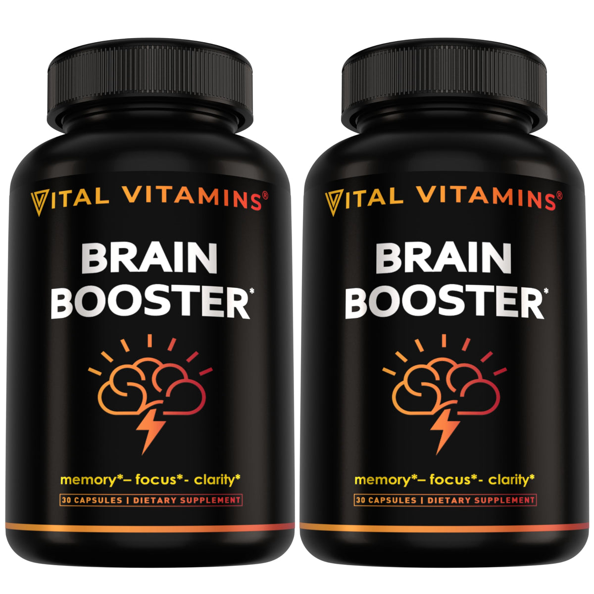 Vital Vitamins Brain support Supplement front view