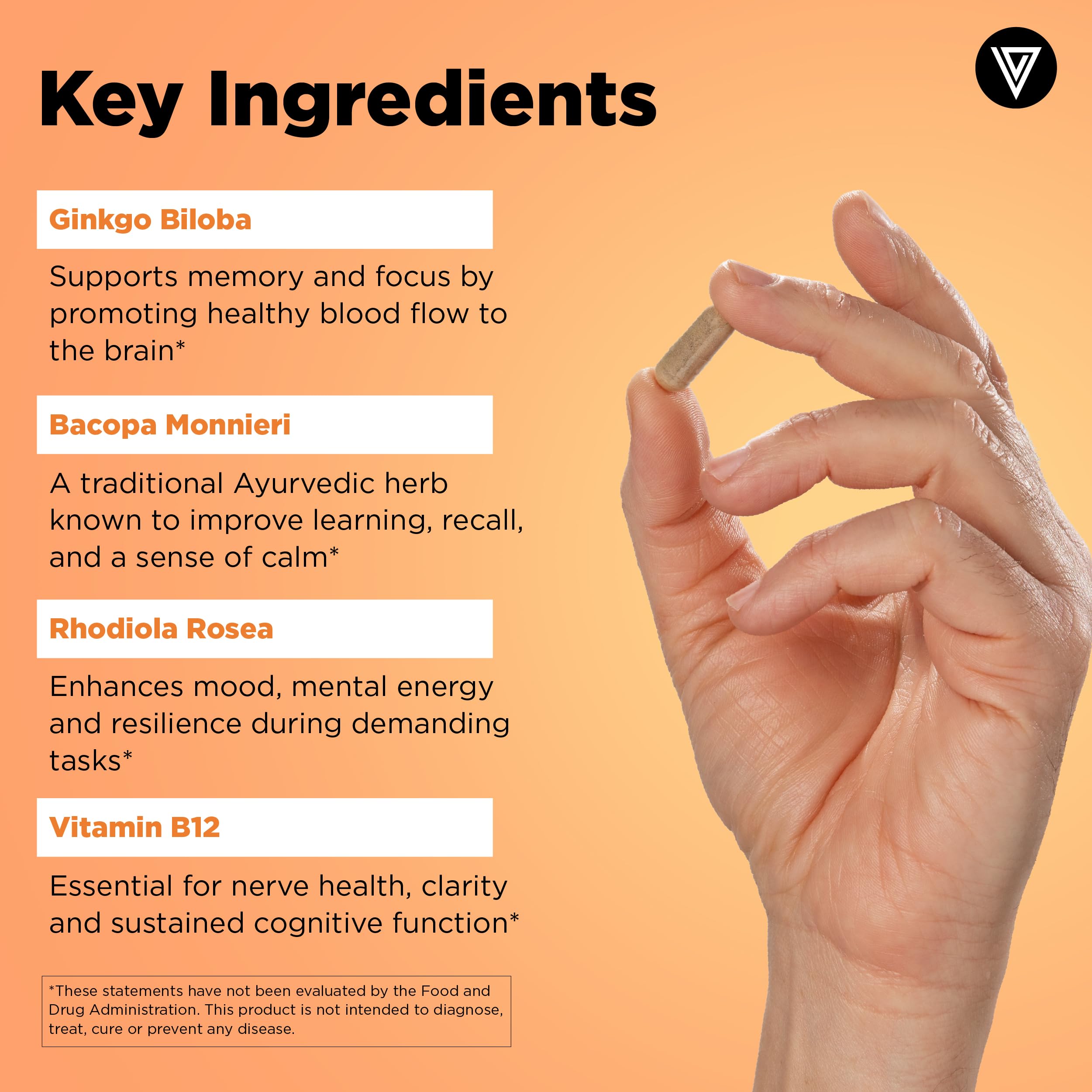 Vital Vitamins Brain support Supplement packaging