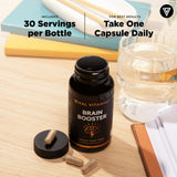 Vital Vitamins Brain support Supplement with a glass of water