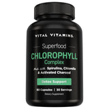 Vital Vitamins Chlorophyll Capsules 60 count front view