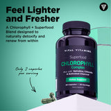 Vital Vitamins Chlorophyll Capsules bottle side view