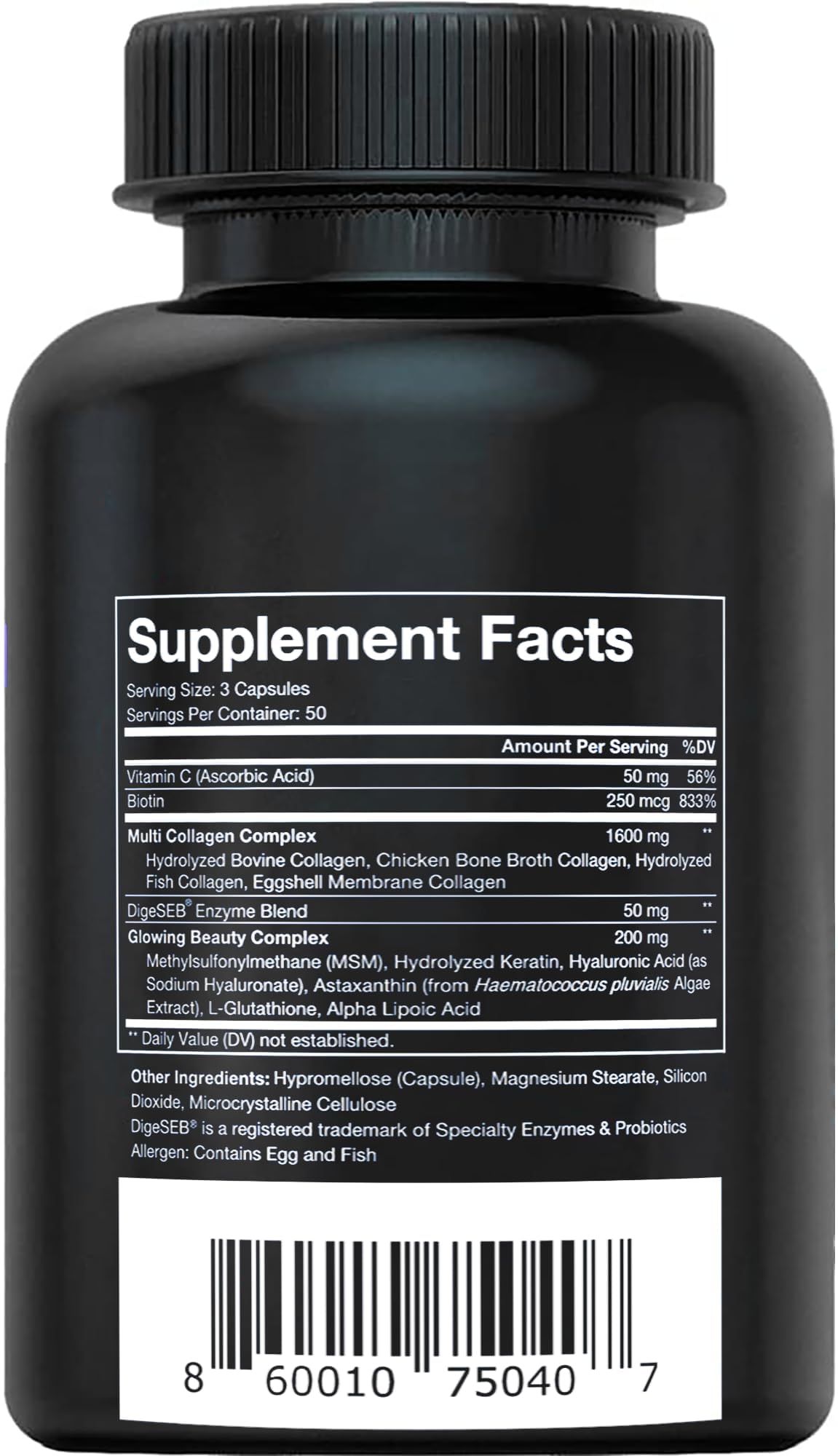 Vital Vitamins Collagen Supplement with a measuring spoon