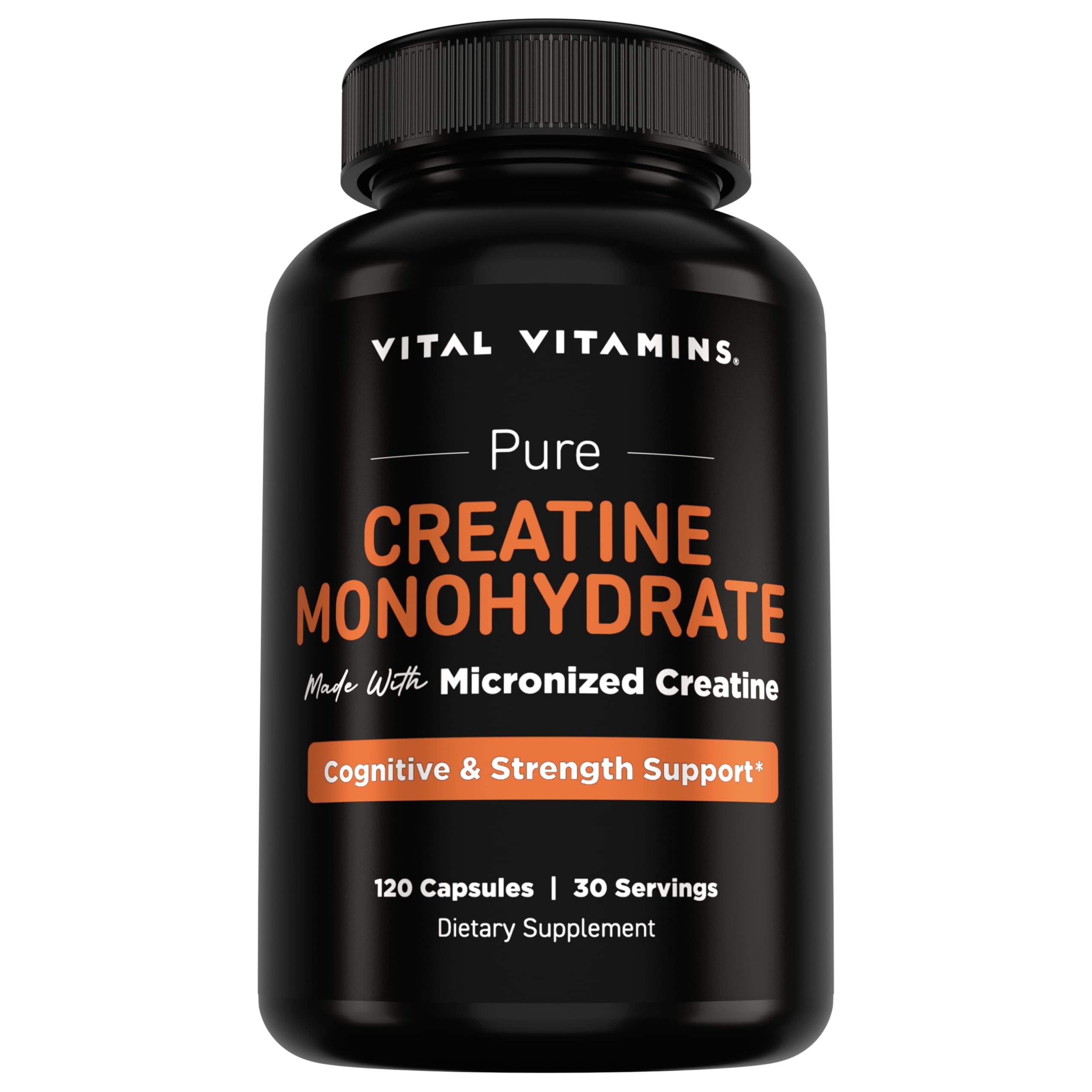 Vital Vitamins Creatine Monohydrate Capsules front view