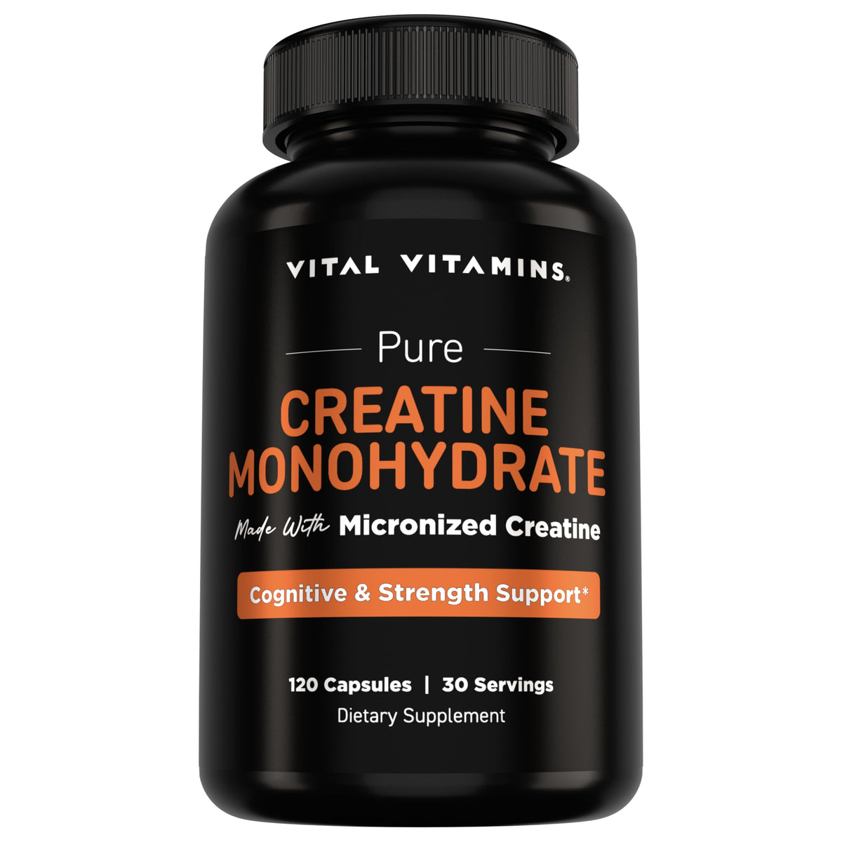 Vital Vitamins Creatine Monohydrate Capsules front view