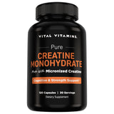 Vital Vitamins Creatine Monohydrate Capsules front view
