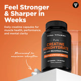 Vital Vitamins Creatine Monohydrate Capsules side view