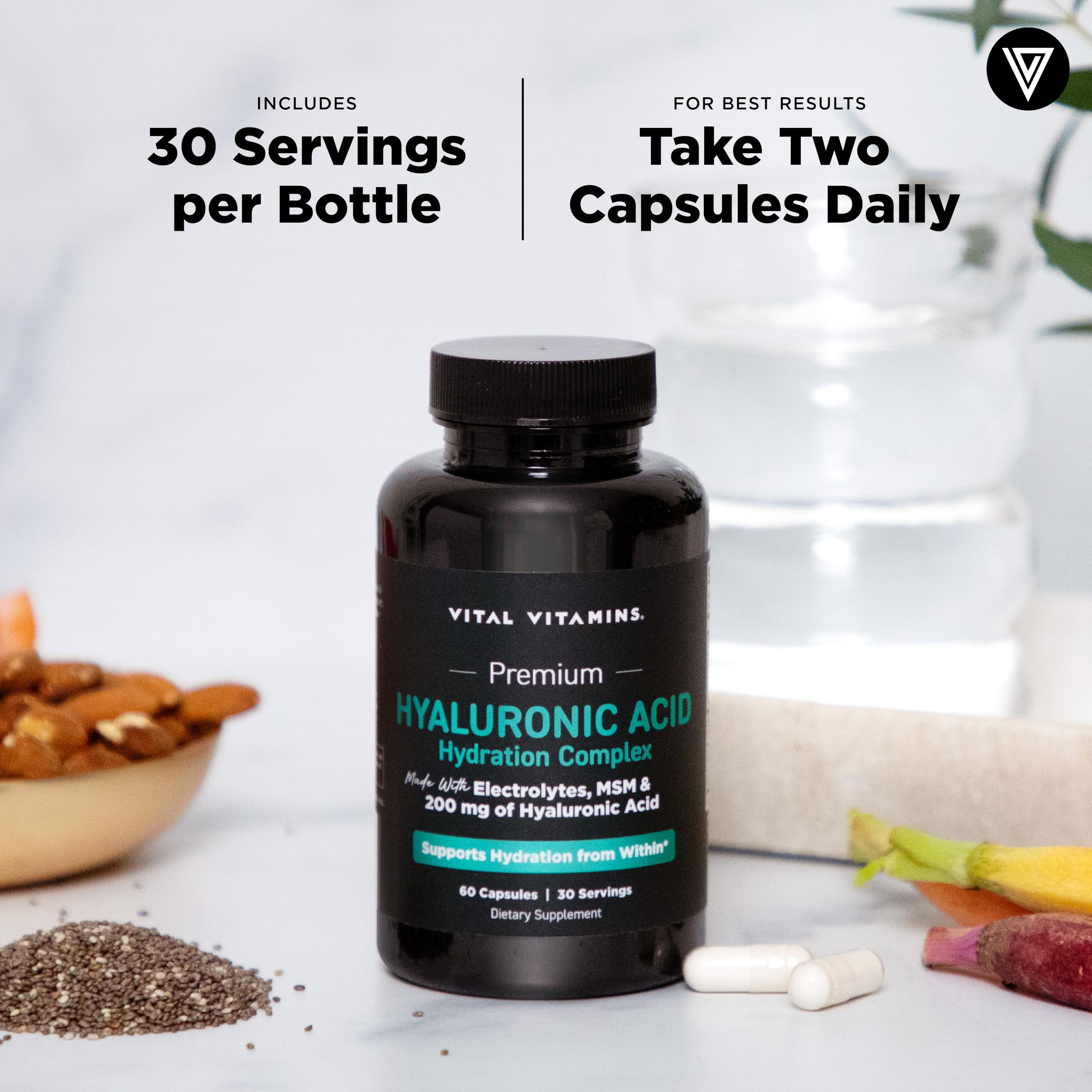 Vital Vitamins Hyaluronic Acid Hydration Complex lifestyle scene