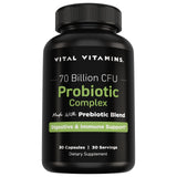 Vital Vitamins Probiotics 70 Billion CFU 10 Strains front view