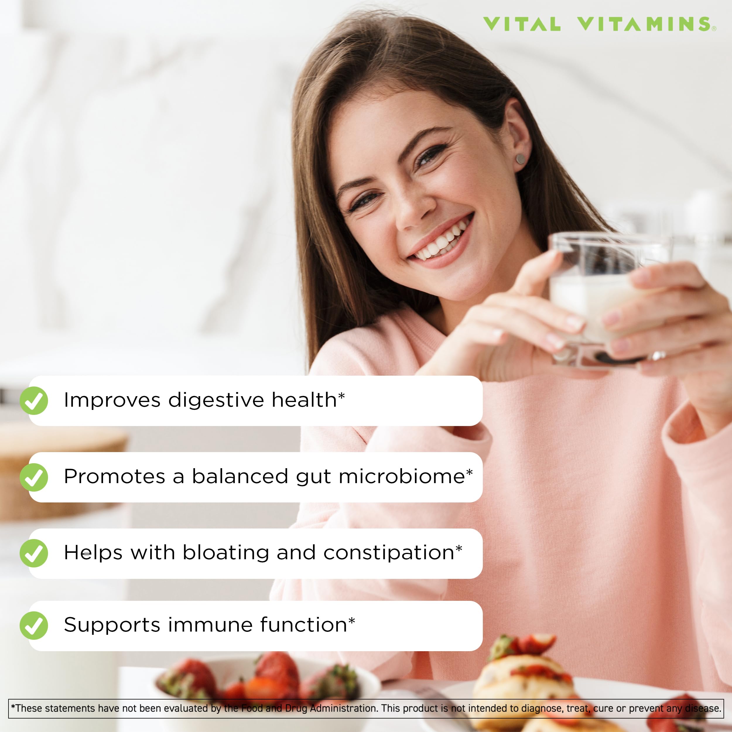Vital Vitamins Probiotics 70 Billion CFU 10 Strains side view