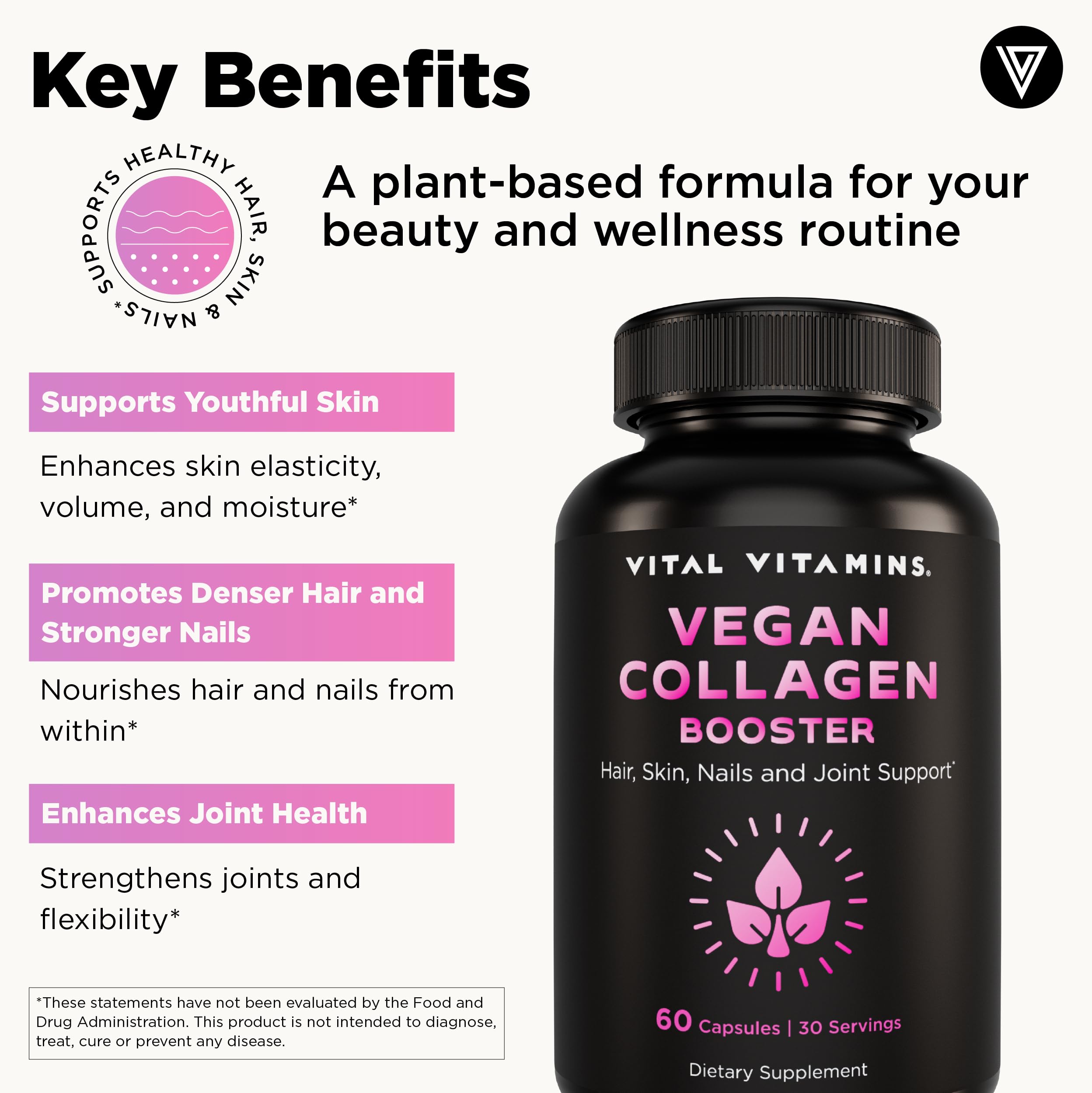 Vital Vitamins Vegan Collagen support ingredients list