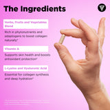 Vital Vitamins Vegan Collagen support on a wooden table