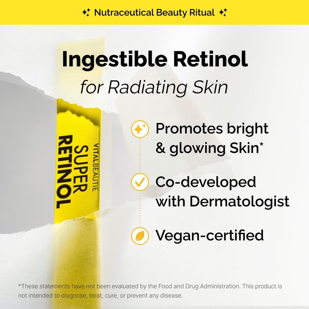 VITALBEAUTIE Ingestible Retinol Beauty Supplement packaging